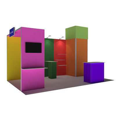 3x3 3x4 3x5 Portatif Fuar Stand Duvarları Modüler SEG Kumaş Sistemi
