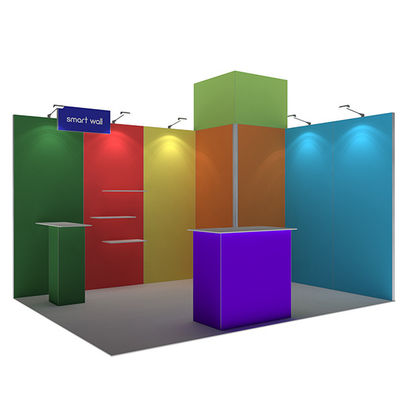 3x3 3x4 3x5 Portatif Fuar Stand Duvarları Modüler SEG Kumaş Sistemi
