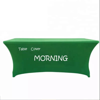 250G Polyester Pop Up Ticaret Fuarı Logo ODM ile Masa Örtüsü Örtüsü Atın