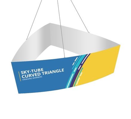 Reklam Üçgen Burcu Tutucu Ticaret Fuarı Asılı Afiş 90 X 30cm Özel