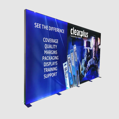 Expo Booth için Çift Taraflı SEG Işık Kutusu Ticaret Fuarı Standı Ekranı 1000x2200x80mm