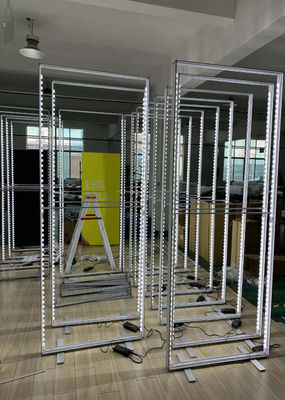 Expo Booth için Çift Taraflı SEG Işık Kutusu Ticaret Fuarı Standı Ekranı 1000x2200x80mm