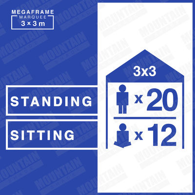 2.5x2.5 10X10 Dış Mekan Kanopi Çadır Kayan yazı