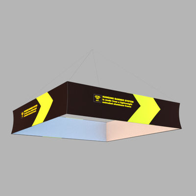 60 &quot;X 48&quot; Alüminyum Germe Kumaş Dikey Ticaret Fuarı Asılı Afiş Kare Yuvarlak