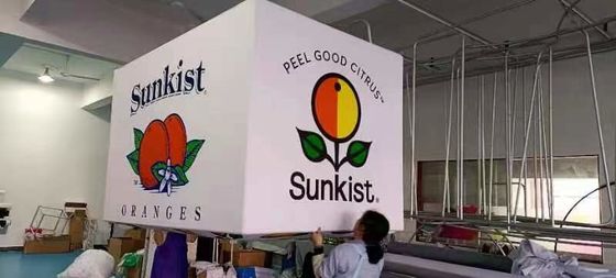Kare Daire Ticaret Fuarı Asılı Afiş Odm Alüminyum Boru Sergi Burcu